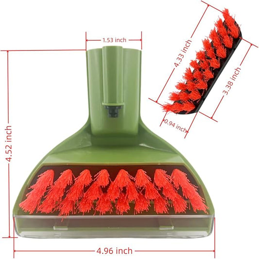 Upgraded 5.3in 1400B Little Green Machine Multi-Purpose Tools Brush Replacement Parts Compatible with 1400B 3194 3353 2458 3588F 1986 1425 2513E 3624 Tough Stain Brush Tool Attachments (green 1+2)