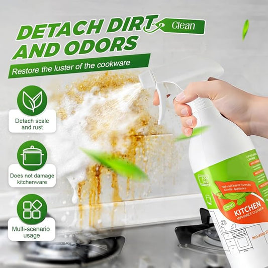 Cleanse Natural Enzyme Formula to Household Appliances, 2026 New Clease Multi-Purpose Cleaner, Kitchen Appliance Cleaner for Hold, Oven, Stove (1 PCS)