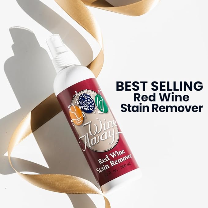 Wine Away Red Wine Stain Remover, 12oz - Removes Wine Spots, Perfect Fabric Upholstery & Carpet Cleaner Spray Solution, Spray on Stain Wash & Resolve Laundry to Vanish Stain, Citrus Scent (Pack of 2)
