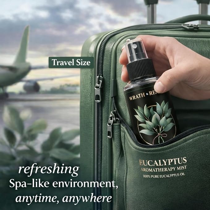 Eucalyptus Shower Spray Aromatherapy — 700+ Sprays, USDA Organic 100% Pure Essential Oil Aromatherapy Mist for Spa Shower, Steam, Sauna & Linen Before Bed – Premium & Travel Size (4 oz, Made in USA)