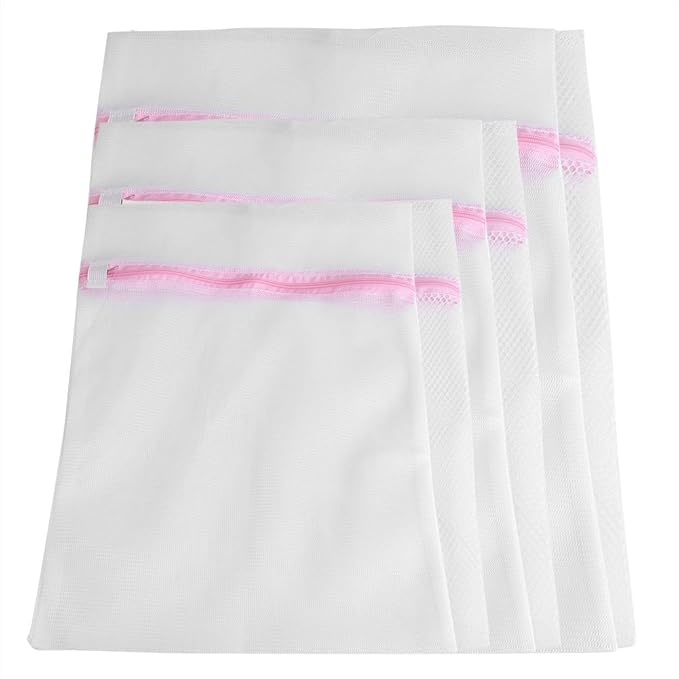 2 Mesh Laundry Bags for Delicate Garments - Fine Mesh Wash Machine Bags for Women's Underwear, Bras, Hosiery, Stockings, Blouses (40x50cm)