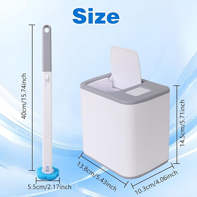 Disposable Toilet Brush, Toilet Bowl Cleaning System,Powerful Cleaning, Disposable Toilet Cleaner,with 24 Toilet Wand Refills, for Toilet Bowl Cleaners,Bathroom Cleaning