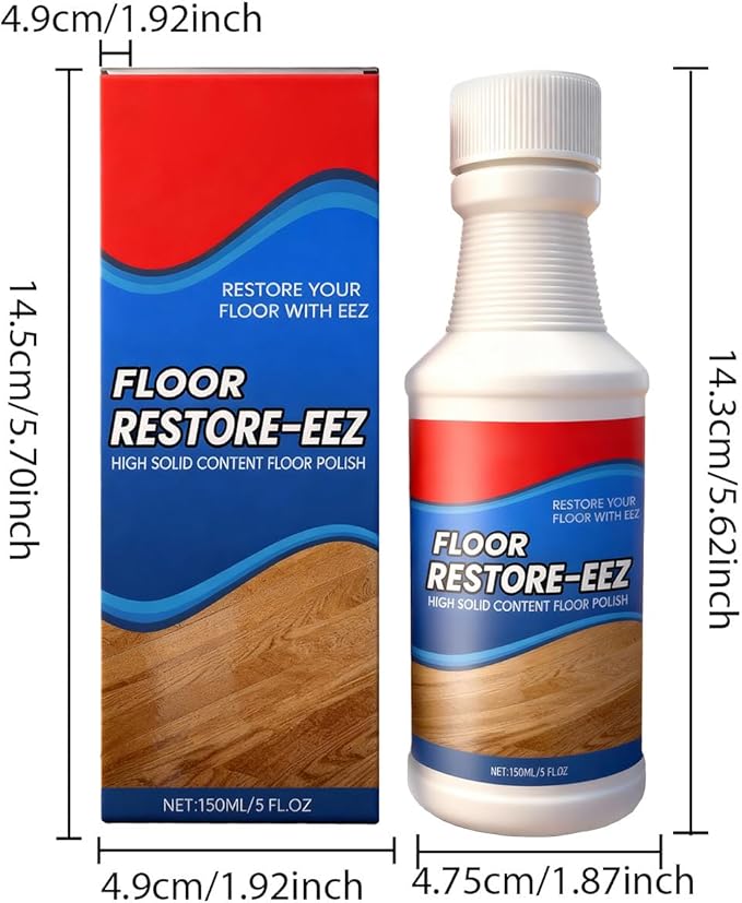 RAINPOT Floor Restore Cleaner, High Solid Content Floor Polish for Shine Renewal & Protective Layer, Helps Conceal Small Scratches, Quick-Drying Protective Finish (2 PACK)