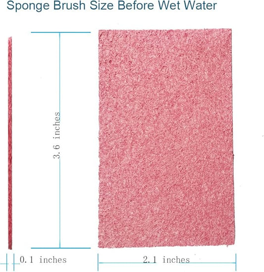 12PCS Cleaning Sponge,2.5X4.0 inches, Kitchen DishSponge, Cleaning Scrub Color Sponge, Biodegradable Natural Sponge, Non-Scratch Kitchen Cellulose Dishwashing.