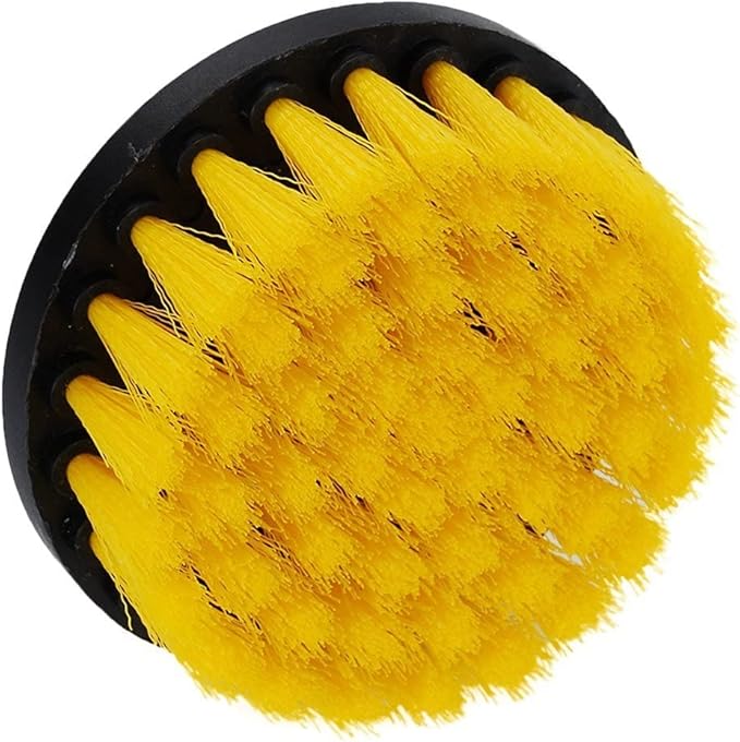 Drill Brush Soft Medium Stiff Bristle Powered Scrub Attachments Cleaning Kit for Bathroom Shower Grout Carpet Tires Boats Ceramic Marble Wheels Glass Carpets Upholstery (2''+3''+4''+5''+5'')