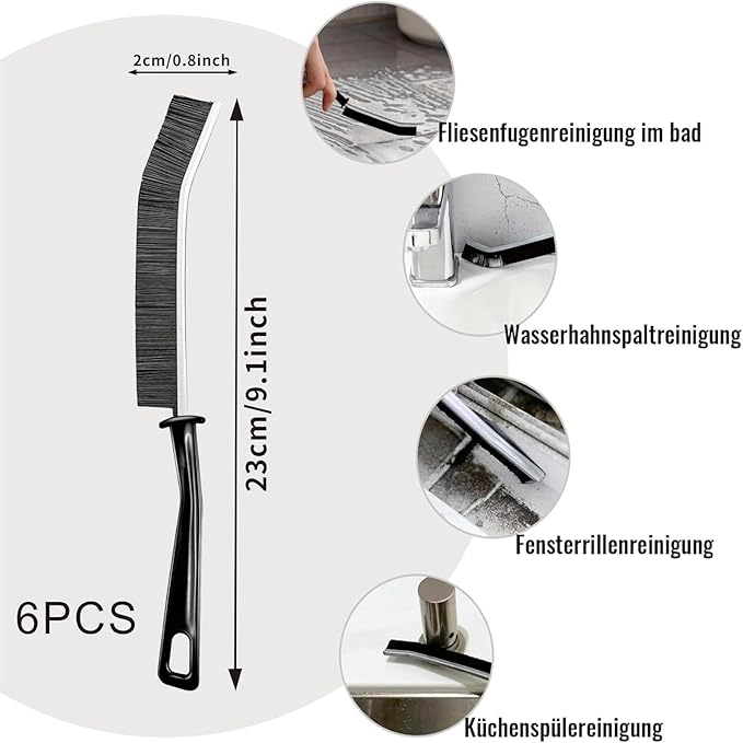 18Pcs Crevice Gap Cleaning Brush,Door Window Track Groove Corner Crevice Cleaning Brushes for Cleaning Window Grooves, Bathroom, Toilet Corner, Kitchen, Faucet, Sink(18 Pcs Cleaning Tool)