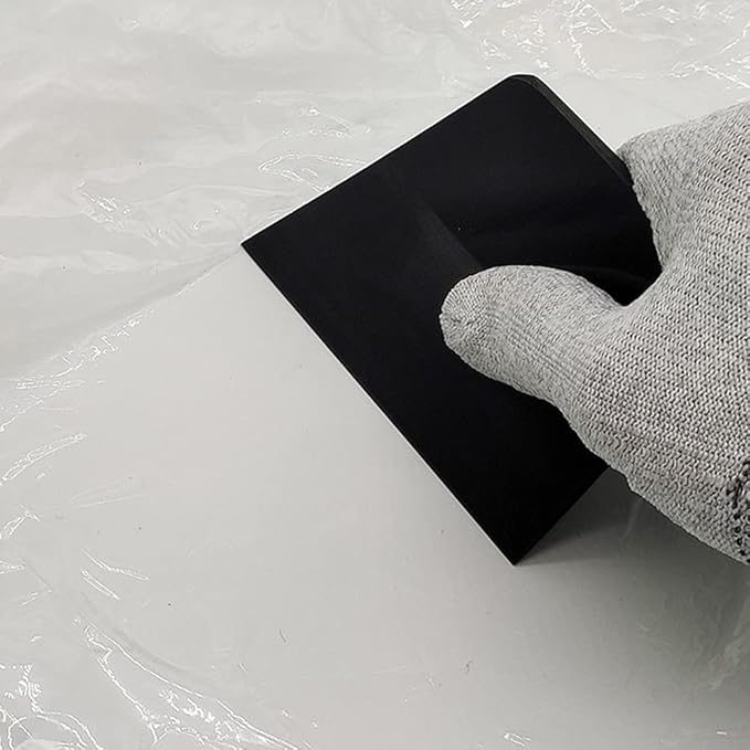 Professional TPU Rubber Squeegee for Vinyl Wraps, Car Window Glass Tinting PPF Coating Film Installation, Tint Squeegee Water Blade Scraper for Paint Protection Film (Black)