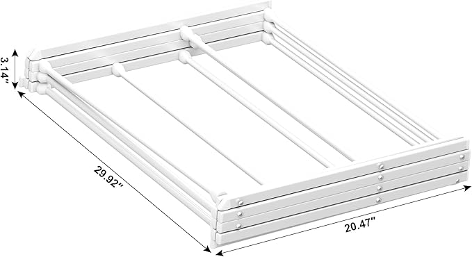 Homeiju Foldable Clothes Drying Rack for Laundry, Heavy Duty Drying Rack Clothing, Collapsible Folding Laundry Dryer, Easy Assembly, Space Saving Household Indoor Outdoor Use, White
