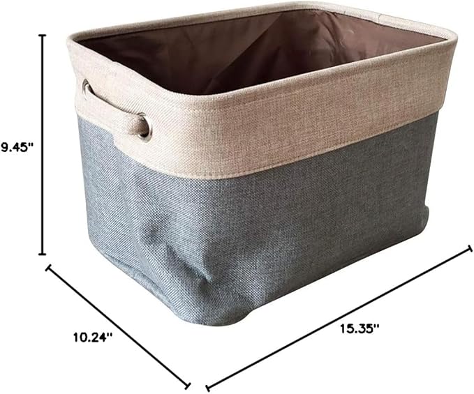 Forart Laundry Basket Storage Baskets Double Layers Storage Box Canvas Toy Organizer