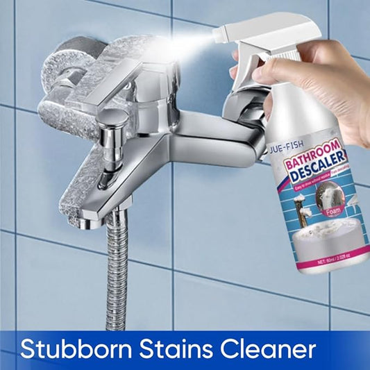 Bathroom Descaler Foam Cleaner, All-In-One Powerful Cleaner Spray, Strong Shower, Bathtub, Glass, Faucet, Tile, and Toilet Cleaner for Stubborn Stains & Limescale Removal (1)