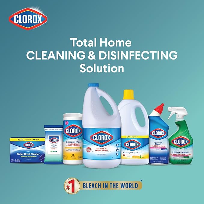 Clorox Toilet Bowl Cleaner, Clinging Bleach Gel, Cool Wave Scent, 24 Ounces