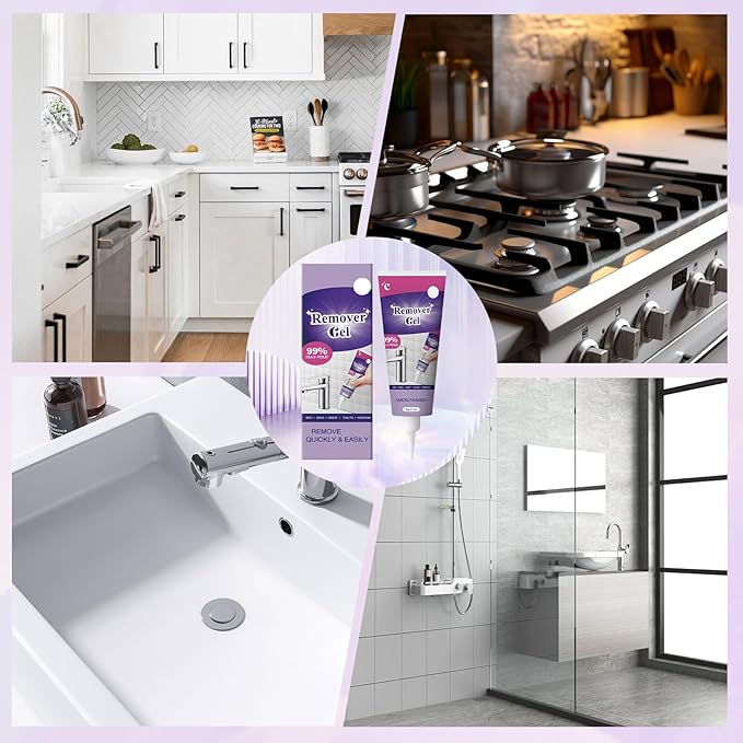 2Pcs Cleaning Remover Gel, Powerful Household Cleaning Gel, Suitable for Bathroom and Kitchen Tile Gaps, Multi-Surface Remover Gel, Safe Formula That Does Not Damage Surface