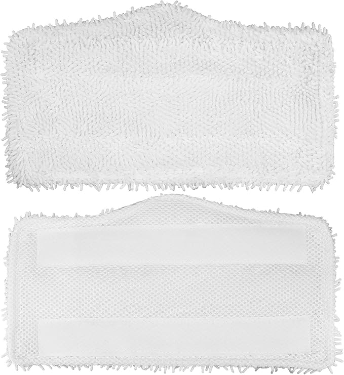 4 Pack Microfiber Steam Mop Pads Replacement for Shark S1000, S3101, S3202, S3250 & S3251 — Reusable Thick Pads for Laminate, Tile, Marble & Sealed Hardwood Floors, Easy Attach Secure Fit
