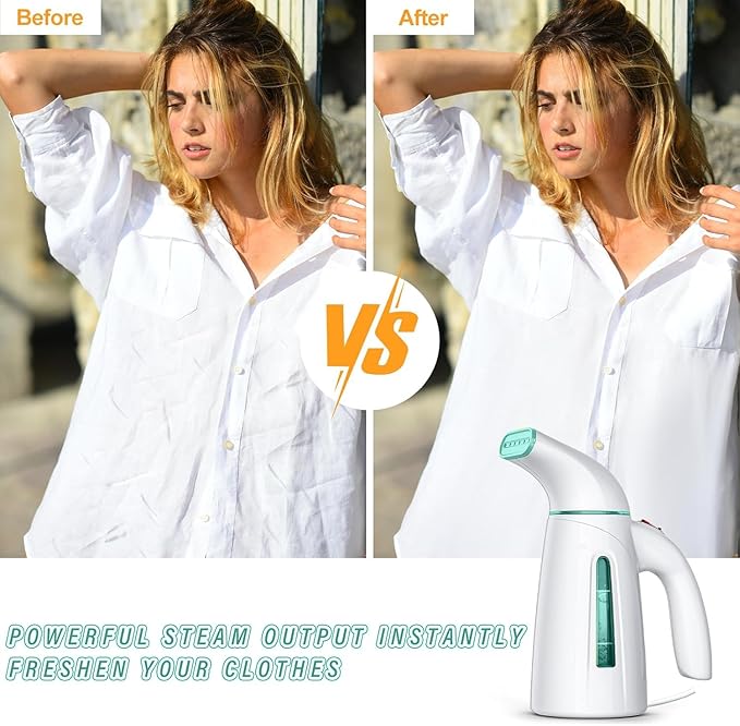 OGHom Steamer for Clothes, Handheld Clothing Steamer for Garment, 240ml Big Capacity 700W Portable Travel Steam Iron (Teal)