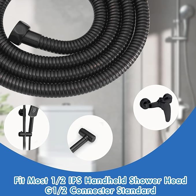 RUMOSE 70 inches Shower Hose Extra Long Stainless Steel Shower Tube Attachment Flexible Handheld Shower Sprayer Hose, Oil Rubbed Bronze