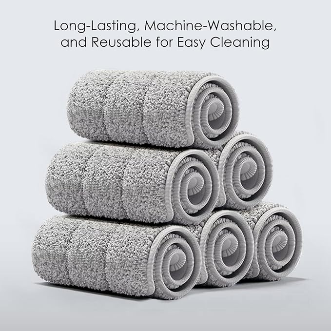 6-Pack - FEPPO Universal Steam Mop Replacement Microfiber Pads - Compatible with FEPPO Steam Mop & Most steam mops - Washable, Durable Pads for Floors, Hardwood, Tile