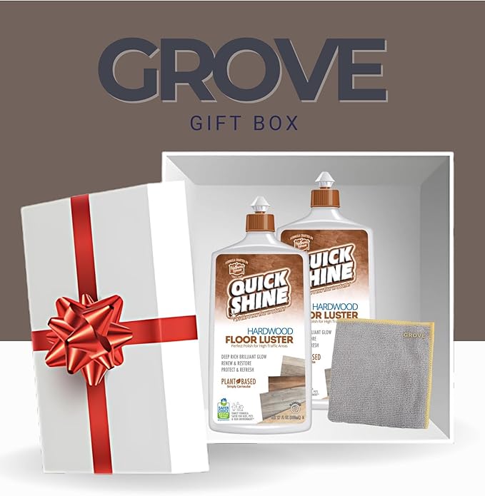 Quick Shine Hardwood Floor Luster Liquid 27 oz Bundle with Microfiber Cloth - Restores Richness & Beauty - Carnauba Protection - Hardwood Floor Polish - Long-Lasting Shine - (3 Items)