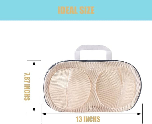 2Pcs Bra Mesh Laundry Bags for Delicates with Premium Zipper Bra Washing Bag for Laundry,Lingerie Bags for Washing Delicates underwear,integrated washing and care