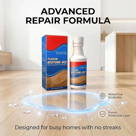 floor restore eez for wood floors & floor restore, High Solid Floor Shine Restoring Cleaner, Protective Coating Helps Conceal Small Scratches, Quick-Dry Floor Polish for Hardwood