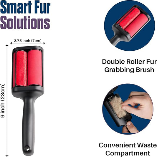 CPHUSA Roller Pet Hair Remover - Reusable Lint Roller Cat and Dog Hair Remover, Portable Multi-Surface Pet Hair Remover for Furniture, Couches, Carpets, Clothing & Bedding