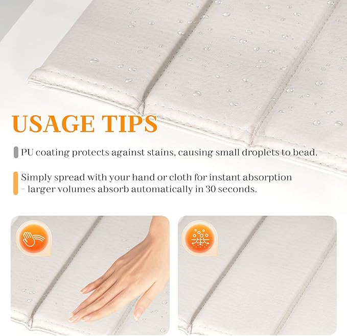 2-in-1 Stone Drying Mat Kit – Faucet Mat for Kitchen Sink & Drying Stone for Countertop, Quick Dry Diatomaceous Earth Dish Mat Set, Foldable & Non-Slip for Dishes & Bottles