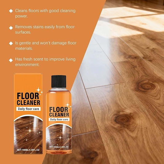 5 in 1 Floor Cleaner Polish - Hardwood Floor Cleaner for Mopping, Stain & Odor Remover, Natural Shine Restorer for Tile, Laminate, Kitchen, Bathroom Floors (1Pcs)