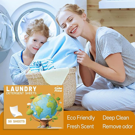 Laundry Detergent Sheets, Ebony Rose Scent - 100 Loads | 72-hour long lasting fragrance, Eco Friendly Sheets | Pre-Measured, Liquidless for Deep Clean | Hypoallergenic (Linen)
