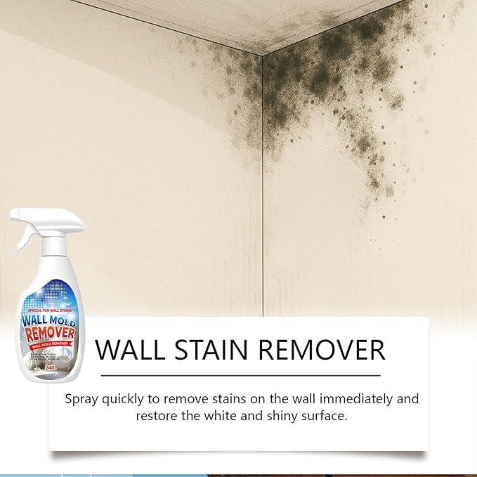 Highly Effective Removal Spray, 8.12 Fl.Oz Wall Cleaner Spray, 2026 New Multifunctional Cleaning Solution, Powerful Stain Remover for Wood, Tile, Fabric, Kitchen & Bathroom Surfaces (2PC)