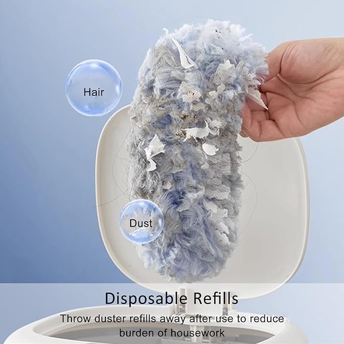 30 Count Duster Refills with Extension Pole, 360 Degree Disposable Dusters Refill Kit Compatible with Swiffer, 3.6FT Extendable Dusters for Cleaning Furniture, Blinds, Ceiling Fans, Walls