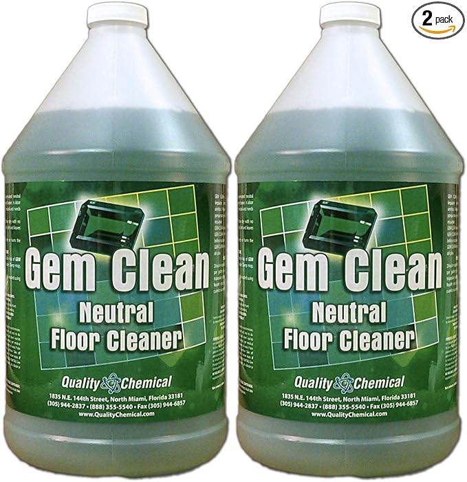 Gem Clean - a Neutral Floor Cleaner Concentrate Designed for All Floor finishes or Polished Marble.-2 Gallon case