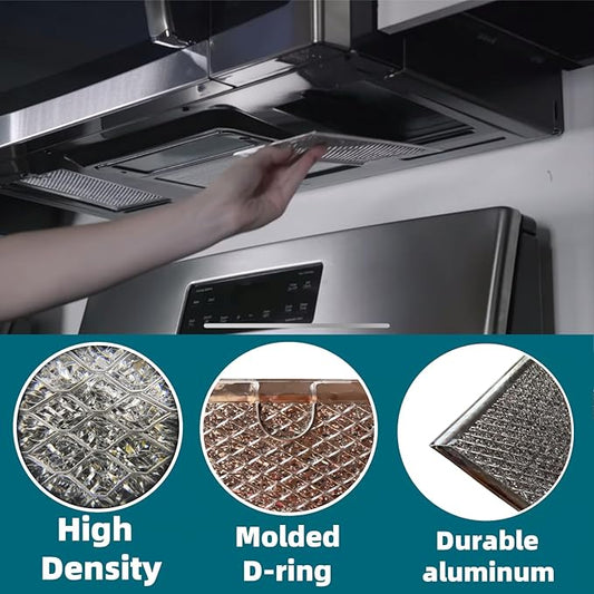Microwave Grease Filter Compatible with LG LMH2235ST LMHM2237BD LMHM2237ST.5230W1A012B,55230W1A012C,for GE WB06X10309 WB06X10359 Microwave Filter Replacement (2 Pack)