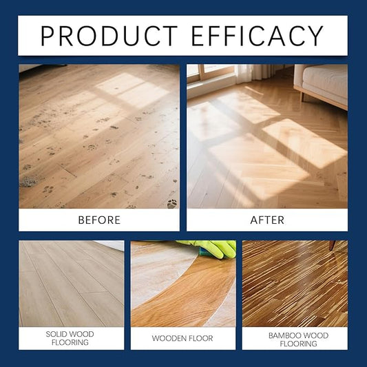 Wood Floor Polish and Restorer - 8 fl.OZ- High-Traffic Hardwood Floor, Natural Shine, Removes Scratches, Leaves Protective Layer Hardwood Floor Cleaner and Polish Restorer Combo