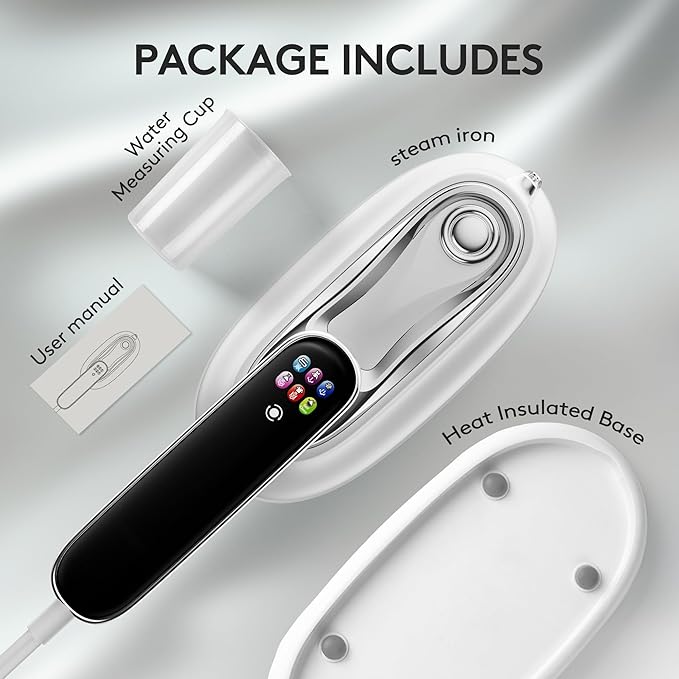 Travel Steamer for Clothes β 2026 Upgrade #1! 1300W Power γ160mL Tank & 10s Heat-Upγ, 110-240V, 180Β° Rotating Handle, 6 Modes Ultra-Slim LCD Display β Perfect for Home & World Travel.