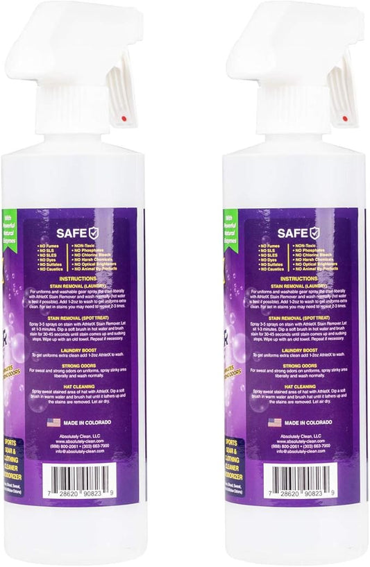AthletX Amazing Sports Wear Stain & Odor Remover - Grass, Blood & Sweat Stains & Odors - Workout Clothes - Natural Enzymes - USA Made