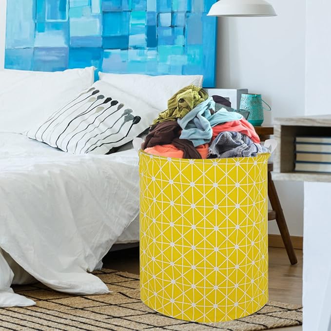 Collapsible Laundry Basket in Bedroom Waterproof Laundry Hamper in Bathroom Large Laundry Bag in College Dormitory Cloakroom Livingroom Nursery Organizer Toy Bin