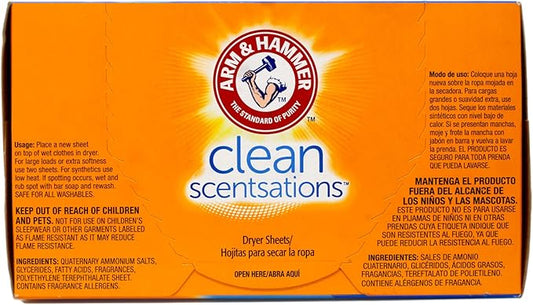 Arm & Hammer Fabric Softener Sheets, Purifying Waters, 200 ct