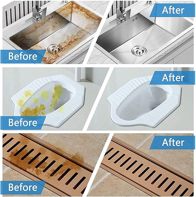 Powerful Sink and Drain Cleaner, Portable Powder Cleaning Tool for Kitchen Toilet Pipe, Unscented, Solid, Removes Clog, Eliminates Odor