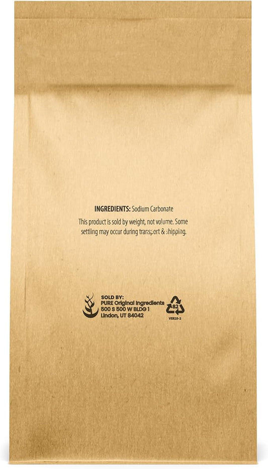 Pure Original Ingredients Natural Washing Soda (5 lb) Multipurpose Cleaner, Water Softener, Stain Remover.