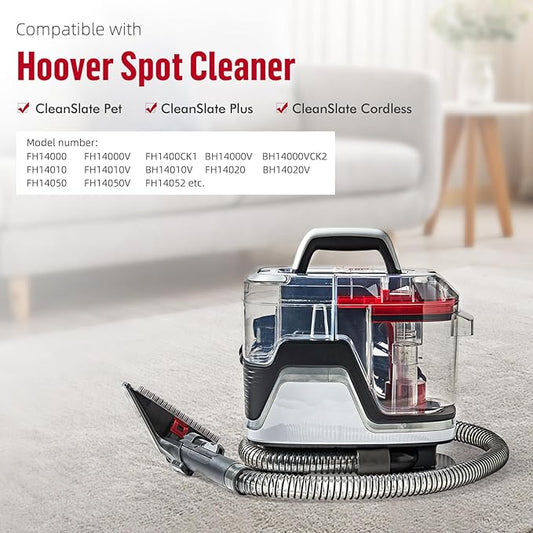 Flexible Extension Hose Attachment Compatible with Hoover CleanSlate Portable Machine FH14000, FH14000V, BH14000V, FH14010, FH14020, FH14050, BH14010V, 54 Inch Carpet Cleaner Tube Replacement Parts
