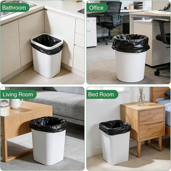 220 Counts 5 Gallon Trash Bag Drawstring Small Trash Bags, Thick Pre-separated Garbage Bags, Trash Bin Liners, Suitable for bathroom, kitchen, bedroom, office (Black)