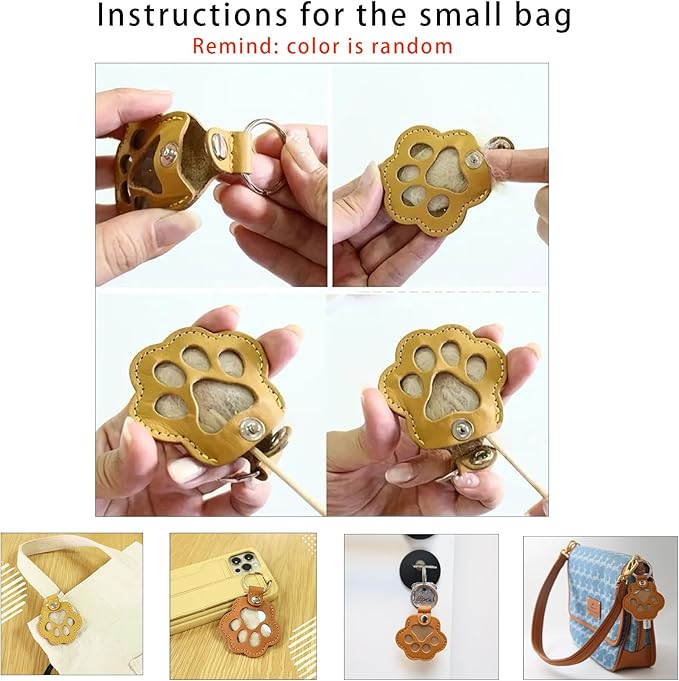 Electrostatic Pet Hair Removal Gloves for Cats & Dogsand Paw Shaped Leather Keychain- 3pcs, Reusable Magic Brush Gloves, Effortless Pet Hair Remover for Furniture, Carpets, Clothing & Laundry