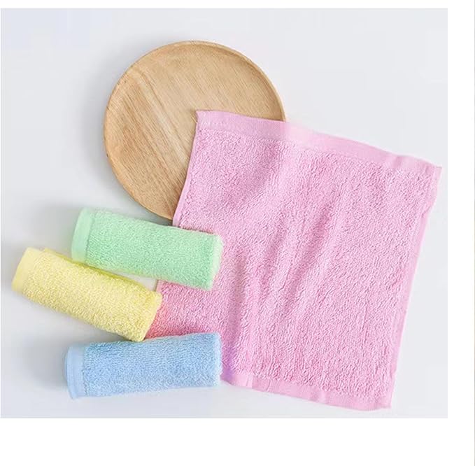 Bamboo Microfiber Cleaning Cloth,8 or 10Pcs Reusable Kitchen Wash Cloths,Wood Towels for Kitchen Window Glass Car (Yellow,10inch, 8pcs)