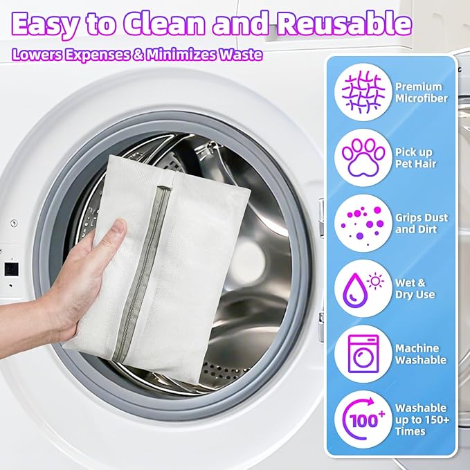LOVECO 4 Pack Steam Mop Pads Compatible with Kenmore SM2060 S200 Series Steam Mop and Bissell Powerfresh Steam Mop, Widely Compatible Washable Steam Mop Replacement Pads for Scratchfree Floor Cleaning