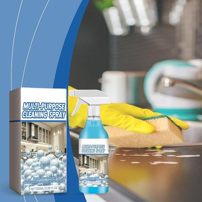 Degreaser Cleaning Spray, Fast Acting And Efficient Formula, 100ml, Kitchen Grime Remover, Window Glass Degreaser, Safe And Convenient Application, For Appliances, Countertops, Window, Bathrooms
