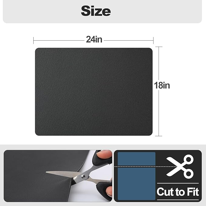Ecotrim - Dish Drying Mat for Kitchen Counter | Coffee Bar Mat for Countertops | Heat Resistant Drainer Mat with Non-slip Rubber Backed | Hide Stain Kitchen Absorbent Draining Mat | Black 18"x24"