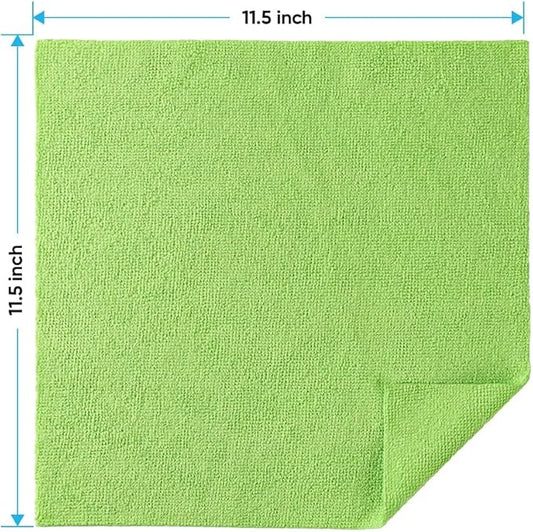 HOMEXCEL Microfiber Cleaning Cloths, 100 Pack Microfiber Towels for Cars, Lint & Scratch-Free Bulk Cleaning Rags for House, Kitchen, Car and Shop, Multicolor Absorbent Cleaning Towels 11.5 x 11.5 inch