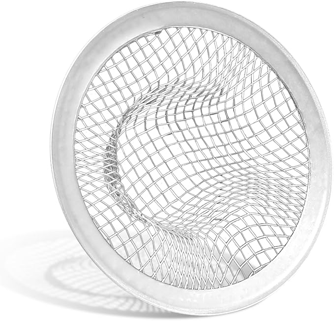 Piutouyar 2 Pack Stainless Steel Kitchen Sink Strainer, 2 Inch Diameter Mesh Basket Large Round Filter Kitchen Drain Strainer Food Catcher for Bathroom Bathtub Wash Basin Garbage