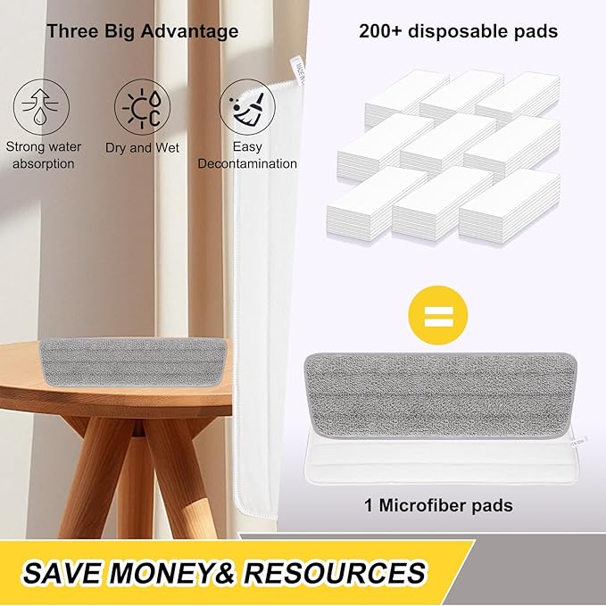 3 Pack 16.5 inch Reusable Mop Pads Microfiber Spray Mop Replacement Heads for Wet/Dry Mops Compatible with Bona Floor Care System (Multicolor )