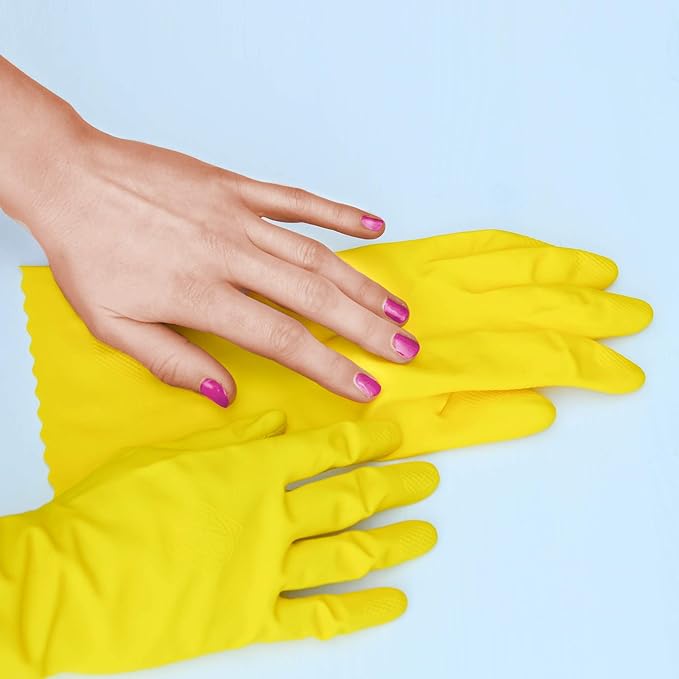 Playtex HandSaver Reuseable Rubber Cleaning Gloves (Small, 3 Pairs), Everyday Protection Reusable Household Gloves. (Pack of 3)
