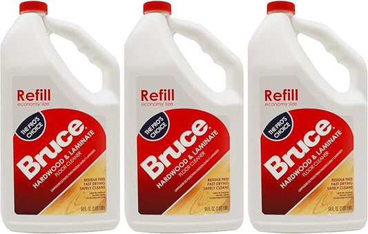 Bruce Hardwood and Laminate Floor Cleaner for All No-Wax Urethane Finished Floors Refill 64oz - Pack of 3